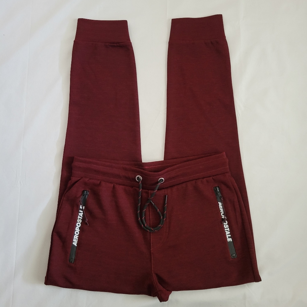 Aeropostal Joggers Burgandy Elastic Waistband Size S